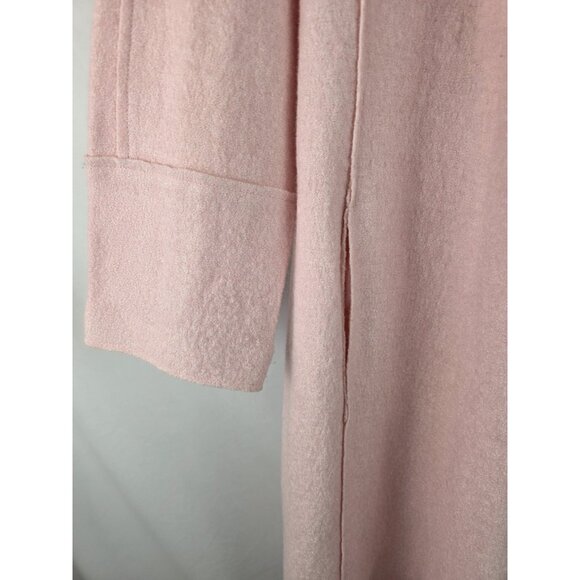 Tahari Women's Jacket Size Medium Pink Open Front Long Trench Coat Wool Blend - Picture 4 of 15